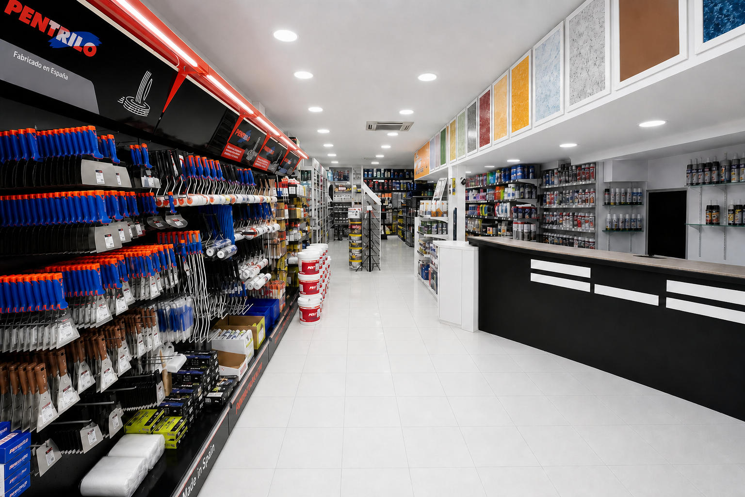 Interior de la tienda Ferrocolor